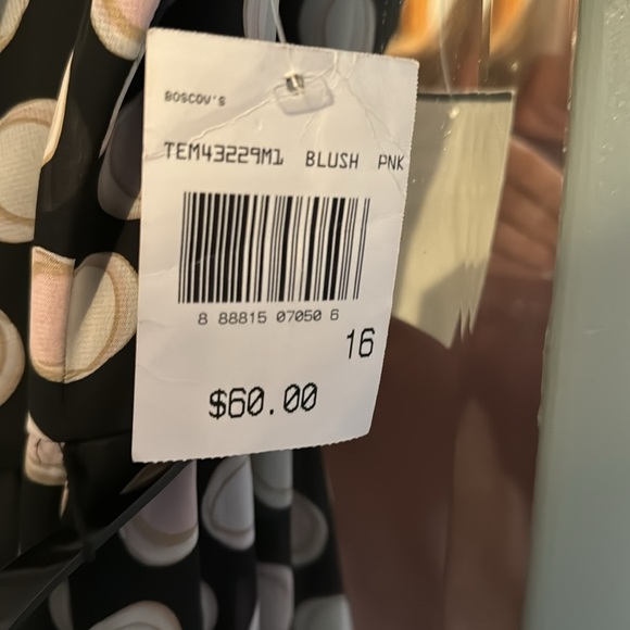 Connected Apparel. Sleeveless dress NWT. Polka dot. Belted. Zip in back. - Picture 3 of 5